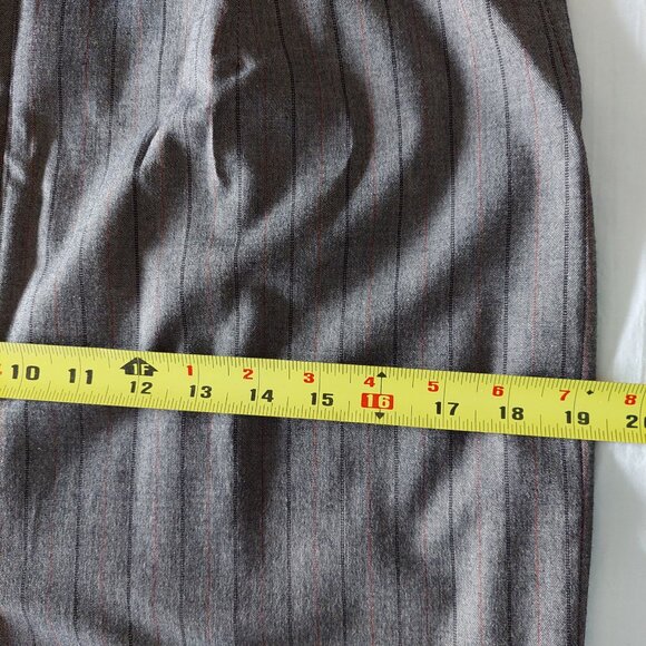 Tristan & Iseut Brown Pinstripe Skirt Blazer Suit Set,  Size S/10 - Picture 11 of 13